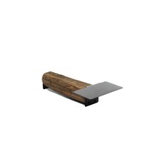 a knife is on top of a piece of wood