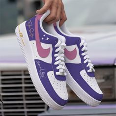 Elevate your style game with our Custom Speak Now Taylor's Nike Air Force 1 in Purple and Pink. Stand out in these unique sneakers, designed with a bold and adventurous mindset. Make a statement and take risks with every step! 🔥 100% genuine, Brand New.👟 Custom sneakers.★Every pair is hand-made and unique.✨Best quality waterproof and scratch-proof paints used.🎉 1000+ satisfied customers across various platforms.🎁 Treat the shoes as art as they are delicate and special.💌 We accept custom ord Customizable High-top Sporty Sneakers, Customizable Sporty High-top Sneakers, Customizable Sporty Sneakers For Sports, Customizable Sporty Sneakers With Round Toe, Sporty Customizable Sneakers For Sports, Customizable High-top Sneakers For Streetwear, Sporty Customizable Low-top Sneakers, Sporty Low-top Customizable Sneakers, Customizable Round Toe Sneakers For Streetwear