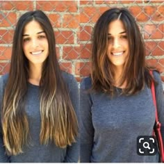 Medium Brunette, Before And After Haircut, Long Bob Haircuts, Brunette Color, Trending Hairstyles, Hairstyles For Round Faces, Long Bob