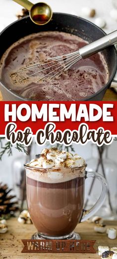 Homemade Hot Chocolate | Easy Recipes Matcha Hot Chocolate, Starbucks Hot Chocolate, Homemade Chocolate Syrup, Hot Chocolate Recipe Homemade, Hot Chocolate Cocoa, Frozen Hot Chocolate, Delicious Hot Chocolate