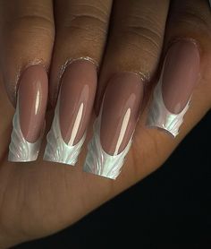 Instagram Acrylic Nail Set, Nail Pro, French Tip Nails, Us Nails, Nails On Fleek, Winter Nails, White Nails, Coffin Nails