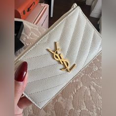 Open To Offers Bags Ysl, Saint Laurent Bags, Yves Saint Laurent Bags, Gold Cream, Cream And Gold, Yves Saint Laurent, Wallets, Saint Laurent, Bag Lady