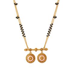 Pink Enamel Vati Mangalsutra