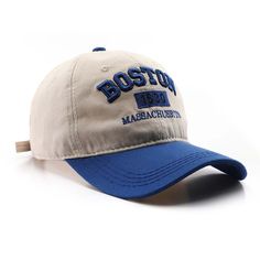 PRICES MAY VARY. Quality Material: Made of 100% washed cotton, the hat is lightweight, breathable, comfortable to wear and wearable without fading. Exquisite Workmanship: Cotton unstructured soft top boston hat is finely crafted to ensure durability and functionality, with neat stitching and delicate embroidery. Cotton Sweatband: This baseball cap is lined with a cotton sweatband that wicks moisture and is breathable. The cap is overall lightweight and breathable, keeping your head cool and comf Casual Cheap Snapback Hat With Flat Bill, Cheap Breathable Baseball Cap With Curved Bill, Cheap Sports Hats With Logo Patch, Cheap Curved Bill Baseball Cap For Father's Day, Baseball Hat Outfit, Vintage Baseball Caps, Embroidery Cotton, Sport Hat, Vintage Color