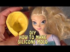 a hand holding a doll with the words diy how to make silcone mold