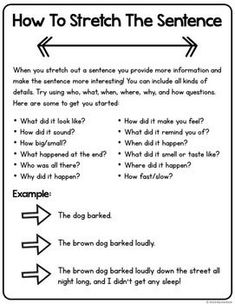 the sentence worksheet for students to learn