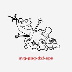 a cartoon character flying through the air with other characters around him and saying svg - dxf - epss