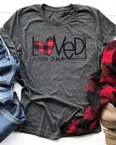 Womens Valentine Shirts, Valentine Shirts, Plaid And Leopard, Valentines Day Shirt, John 3 16, Shirt Png, Home T Shirts, Valentines Day Shirts