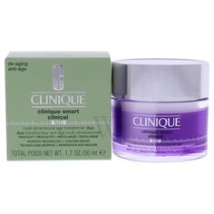 Design house: Clinique. Series: Clinique Smart Clinical. Category: Bath & Body. Type: Skin Care. SubType: Anti-Aging Cream. Beauty group: Face. Size: 1.7 oz. Barcode: 020714985509. Two Moisturizers, One Jar, Resculpt, Revolumize, Reshape. Clinique / Smart Clinical Md Multi-dmnsnl Age Duo Resculpt+revolumize 1.7 oz. This item is only valid for shipment in the Contiguous United States. Clinique Smart Clinical, Clinique Smart, Aging Cream, Anti Aging Beauty, Fragrance Gift Set, Anti Aging Cream, Gel Cream, Facial Moisturizer, Natural Organic