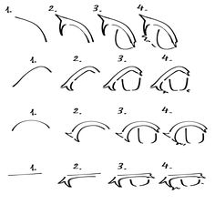 How To Draw Eye From Side, How To Draw Eye Step By Step, Back Hairstyle Drawing, Body In Different Angles, Eyes Drawing Shapes, Manga Art Tips, Chibi 3/4 View, Pointing At Camera Reference Drawing, How To Draw Kawaii Eyes