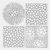 four different types of stone patterns