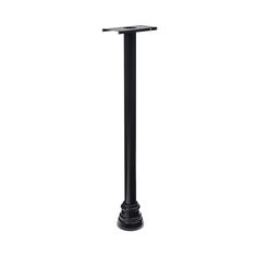 a black metal pole on a white background