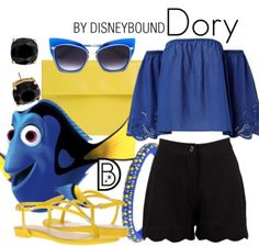 Dory Disneybound, Disney Character Outfits Women, Pixar Disneybound, Disney Bounding Ideas, Disney Cosplay Ideas, Disneybound Ideas