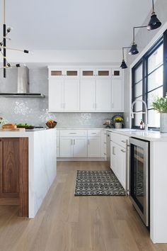 the kitchen is clean and ready for us to use in its new owner's home