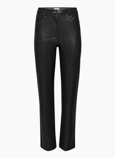 Wilfred - High-waisted Vegan Leather Pants Melina Pants, Melina Pant, Olive Skirt, Vegan Leather Pants, Flattering Pants, Aritzia Pants, Flare Top, Tall Pants, Romper With Skirt