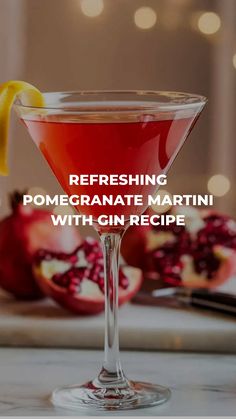 a pomegranate martini with gin recipe