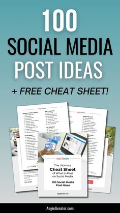 the ultimate guide to social media post ideas and free chat sheets for your business or company