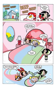 an image of a comic strip with cartoon characters in bed and the caption that says sleep