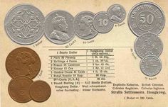 an old paper with some coins on it