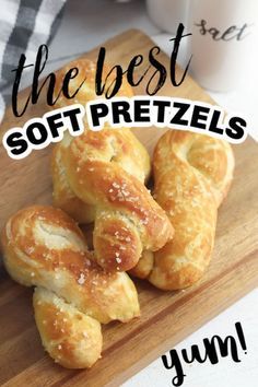 the best soft pretzels on a cutting board