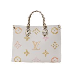 Louis Vuitton On The Go Mm Tote Bag White Height 26cm X Width 35cm X Depth 15cm Louis Vuitton On The Go, Bags Louis Vuitton, Vuitton Bag, Louis Vuitton Bags, White Bag, Louis Vuitton Bag, White Color, The Go, Color White