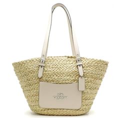 Used Coach Women's Tote Bag Cj518 Straw Chalk (White) (Sku: Gzl12jc6) === General === Brand : Coach === Design === Type : Tote Bag Material : Straw , Leather Color : White Gender : Women === Size === Size (Hxwxd) : 25.5cm X 42.5cm X 26cm / 10.03'' X 16.73'' X 10.23'' Strap Length : 56cm - 65cm / 22.04'' - 25.59'' === Included Items === Accessories Notice : Before Purchasing, Please Refer To The Images Of The Accessories Included With The Item. === Condition === Condition : Used (Good) Ranking : Natural Accessories, Coach Tote Bags, Branding Coach, Coach Tote, Chalk White, Womens Tote, Womens Tote Bags, Luxury Branding, Chalk