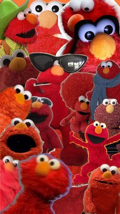 This collage is all about Elmo being sassy and adorable at the same time Elmo Pictures, Elmo Memes, Iphone Wallpaper Modern, Elmo And Friends, Elmo World, Elmo And Cookie Monster, Cute Lockscreens, Adorable Homes Game