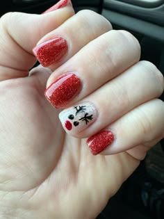 Rudolf nails #christmasnails #reindeernails. Christmas Reindeer Nails, Reindeer Christmas Nails, Reindeer Nails Designs, Rudolph The Red Nosed Reindeer Nails, Rudolph Nail Art, Rudolph Nails Acrylic, Reighndeer Nails, Reindeer Nails, Christmas Nail Reindeer