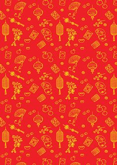 an orange and red background with chinese symbols