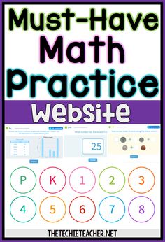 a poster with the words must have math practice website