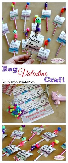 a collage of pictures showing different types of crafts and activities for valentine's day