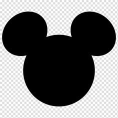 the mickey mouse head is black and white, but it's not transparent in this image