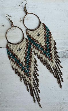 AMBER Rustic Jewelry, Long Fringe, Gift Ideas, Boho Chic, Rare Find, Fringe, Bohostyle, Fringe Earrings, Bohemian Jewelry, Bohemian - Etsy Canada Beadwork Designs, Long Fringe, Long Fringes, Rustic Jewelry, Earrings Bohemian, Bracelet Beaded, Fringe Earrings, Bohemian Jewelry, Bead Work