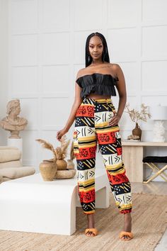 The Divine Fashion Takeover Pants suitable for most occasion Latest African Styles, African Print Pants, African Inspired Clothing, High Waist Trousers, Print Pants, African Print Fashion