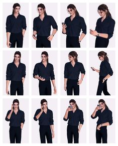 multiple shots of a woman talking on her cell phone