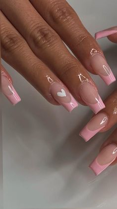 Unghie Sfumate, Colorful Nails, French Tip Acrylic Nails, Simple Acrylic Nails, Acrylic Nails Coffin Pink, White Nail, Acrylic Nails Coffin Short, Summer Acrylic Nails, Short Acrylic Nails Designs