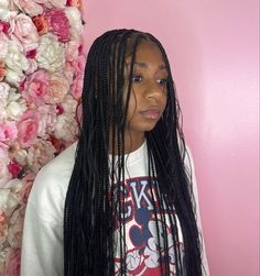 Blackgirl Hairstyle, Bohemian Box Braids, Bohemian Knotless Braids, Big Box Braids Hairstyles, Quick Braided Hairstyles