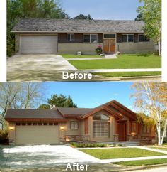 before and after pictures of a house in the suburbs