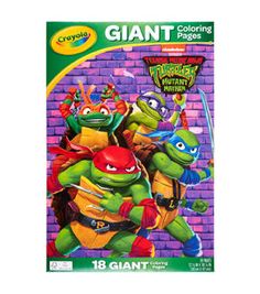 a coloring book with teenage mutant ninja turtles on it's cover and the title, giant