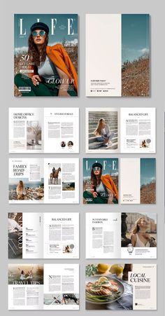 an image of a magazine with different pages