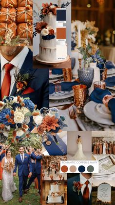 Rust And Navy Blue Wedding, Navy Blue And Terracotta Wedding, Wedding Inspo, Wedding Decor, Dream Wedding, Wedding Decorations, Wedding Ideas