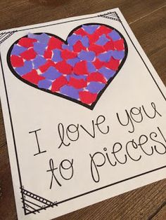 i love you to pieces valentine's day card