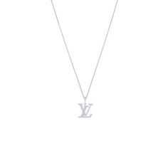 LOUIS VUITTON® - Lv Medium Pendant, White Gold And Diamonds - Grey Saint Laurent Necklace Silver, Lv Dress Louis Vuitton, Louis Vuitton Store, Gray Jewelry, Expensive Jewelry Luxury, Louis Vuitton Jewelry, Expensive Jewelry, Minimal Jewelry, Designer Fashion Jewelry