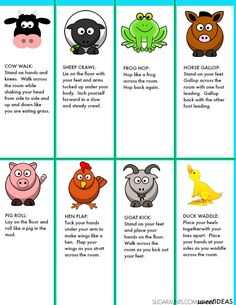 the farm animals and their names are shown in this printable activity for kids to learn