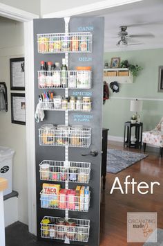 the pantry door is open to reveal what's in the room and how it looks like