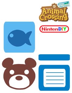 an animal crossing game is shown on the nintendo wii console and it's logo