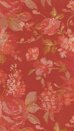 an image of a red floral pattern on fabric