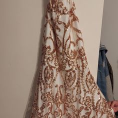 Brand New With Tags In Original Bag..Size 0 Altered To Fit 4'10 To 5' Tall...White With Gold Sequence Mermaid Style Dress With Open Back...Gorgeous Dress..Never Worn Not Even For Pictures..Purchased For Prom 2020 Unfortunately Covid Season They Canceled Prom And School..Smoke Free Home Mermaid Style Dress, Prom Dress Color, Prom 2020, Gold Prom Dresses, Dress With Open Back, Cute Prom Dresses, Mermaid Style, Original Bags, Mermaid Fashion