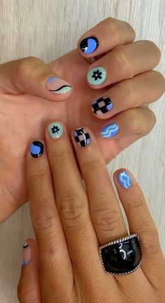 Check the link in my bio for a free nails treatment product! Discover simple and chic summer nail designs, from vibrant colors to trendy acrylics, perfect for your summer look in 2024. #nailideas #summernails #simplesummernails #summer2024nails #summernail2024trends #summertoenails #summernailcolors2024 #summeracrylicnails #summernailinspo Very Short Nail Designs Summer, Nail Art Simple Minimalist, Chunky Nail Art, Retro Nail Art Vintage, Hippie Nails Simple, Really Short Nail Designs, Grunge Nail Inspo, Funky Nail Ideas, Hippie Nail Art