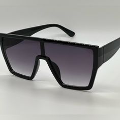 Dark Black Lens Square Black Square Sunglasses With Polarized Lenses, Matte Black Sunglasses With Tinted Square Frame, Matte Black Square Frame Sunglasses With Tinted Lenses, Polarized Sunglasses Women, Black Square Frame Anti-reflective Sunglasses, Crystal Sunglasses, Black Sunglasses Square, Large Sunglasses, Fendi Sunglasses